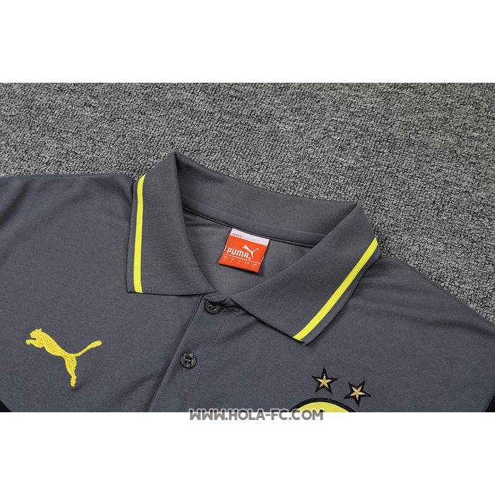 Camiseta Polo del Borussia Dortmund 2022-2023 Gris y Negro